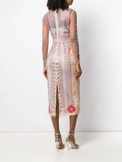 Shop Temperley London Teahouse Sleeve Dress In Neutrals