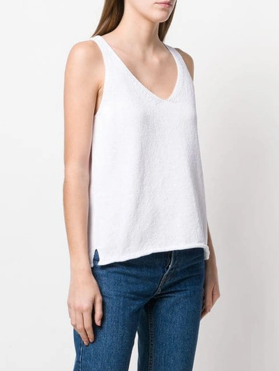 Shop Aspesi Knitted Tank Top In White