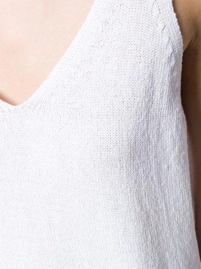 Shop Aspesi Knitted Tank Top In White