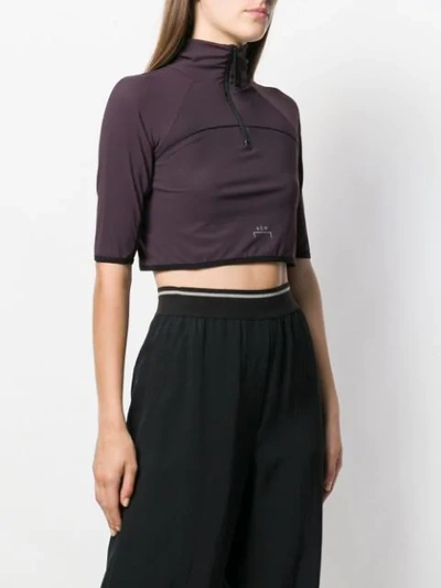 Shop A-cold-wall* Short-sleeve Cropped Top In Brown