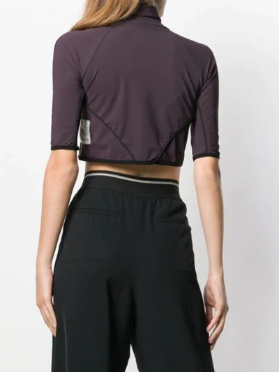 Shop A-cold-wall* Short-sleeve Cropped Top In Brown