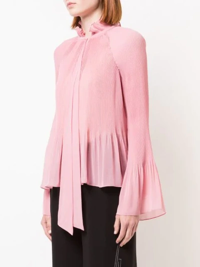 Shop Derek Lam 10 Crosby Ruffle Collar Pleated Blouse In Pink