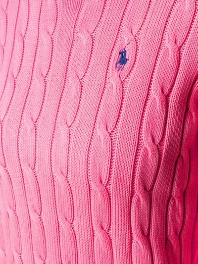POLO RALPH LAUREN 粗绞花针织毛衣 - 粉色