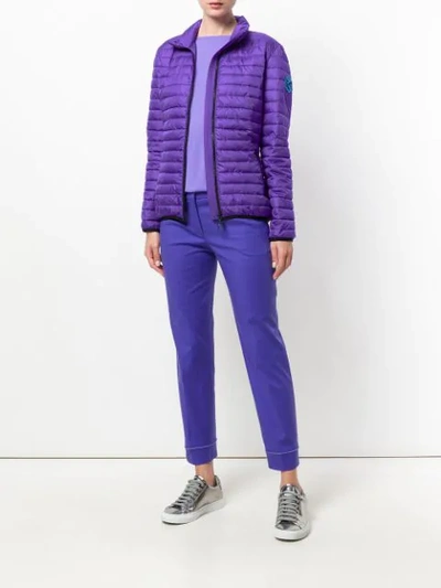 Shop Emilio Pucci Short Padded Coat In Purple