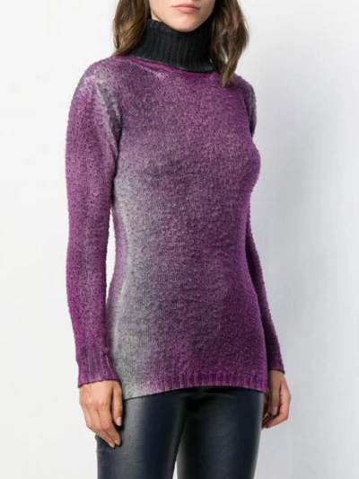 Shop Avant Toi Ribbed Turtle Neck Sweater In V00959