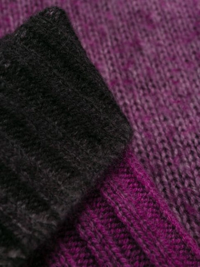 AVANT TOI 罗纹高领毛衣 - 紫色