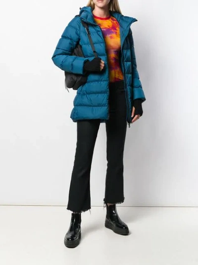 HERNO HOODED PADDED COAT - 蓝色