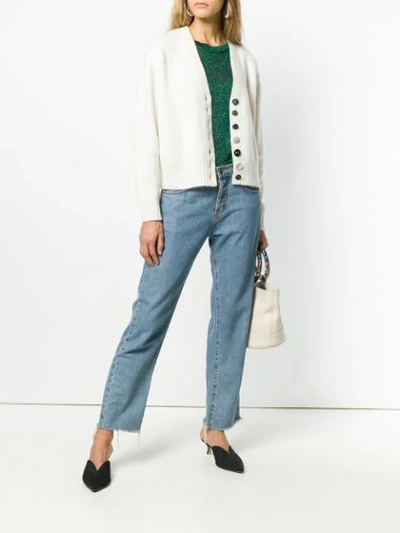 Shop Simon Miller Buttoned Cardigan In White