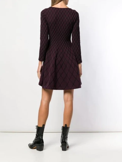 Shop Antonino Valenti Geometric Pattern Dress In Black