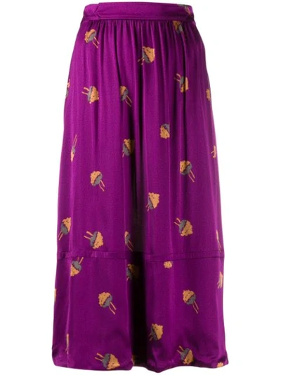 Shop A.p.c. Jellyfish Midi Skirt In Purple