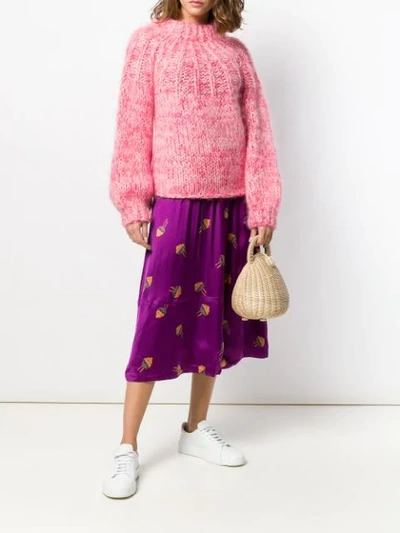 Shop A.p.c. Jellyfish Midi Skirt In Purple