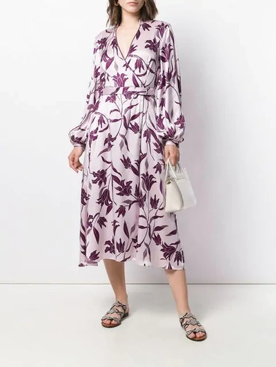 Shop Equipment Floral Print Wrap Dress - Purple