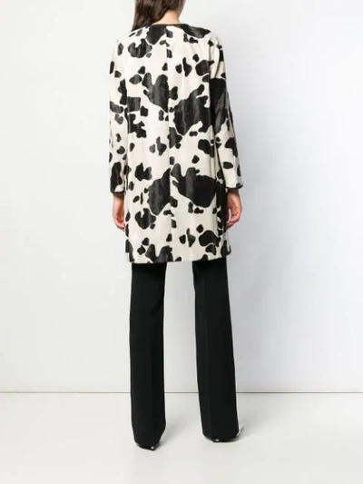 Shop Max Mara Studio Printed Coat - Black