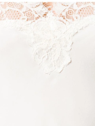 Gold Hawk Lace Trim Vest In White