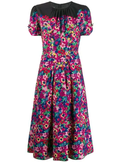 Shop Marc Jacobs Printed Midi Dress In Pink