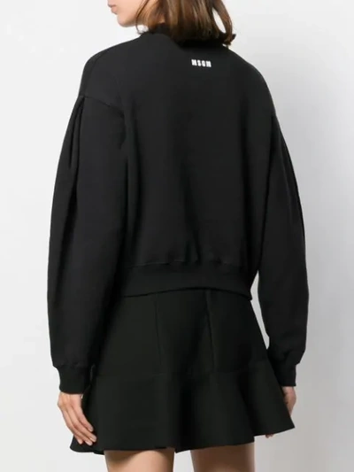 Shop Msgm Embellished Jumper In Black