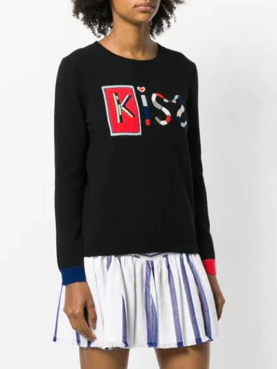 Shop Chinti & Parker Kiss Knit Sweater - Black