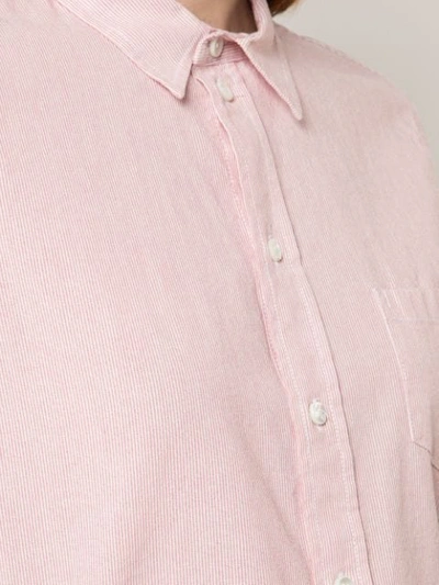ALEX MILL 细条纹衬衫 - 粉色