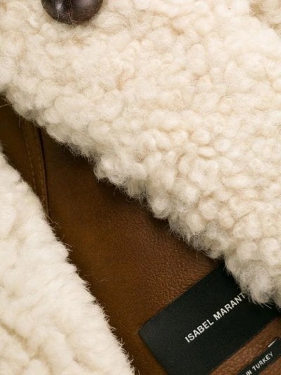 Shop Isabel Marant Sarvey Shearling Coat In White