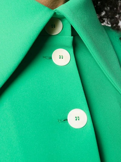 Shop A.w.a.k.e. Oversized Collar And Buttons Shirt In Green