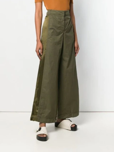 Shop Andrea Ya'aqov Super Wide Trousers In Green