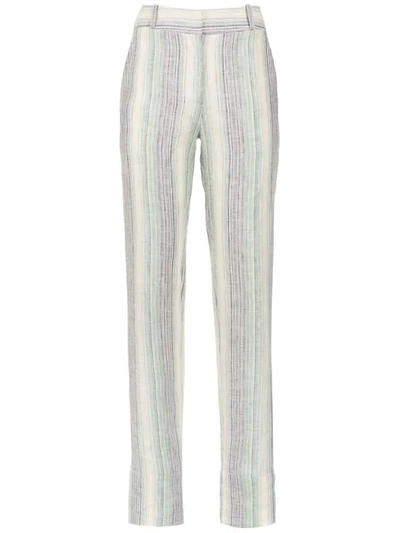 Shop Alcaçuz Festival Linen Trousers In Green