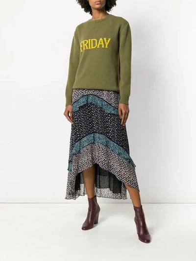 Shop Alberta Ferretti Friday Knitted Jumper In Green