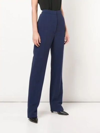 CAROLINA HERRERA HIGH-RISE STRAIGHT TROUSERS - 蓝色