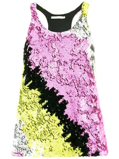 Shop Amen Sequined Top In Pink