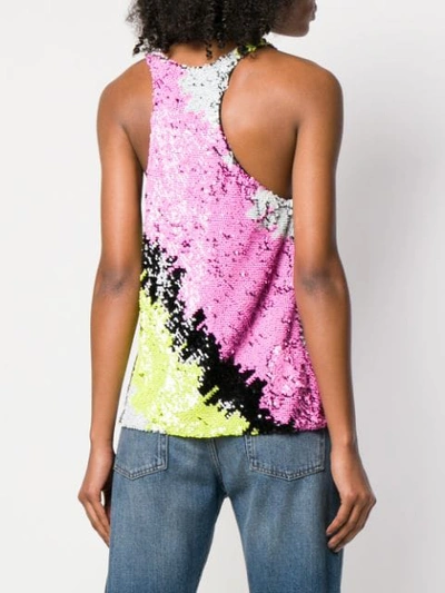 Shop Amen Sequined Top In Pink