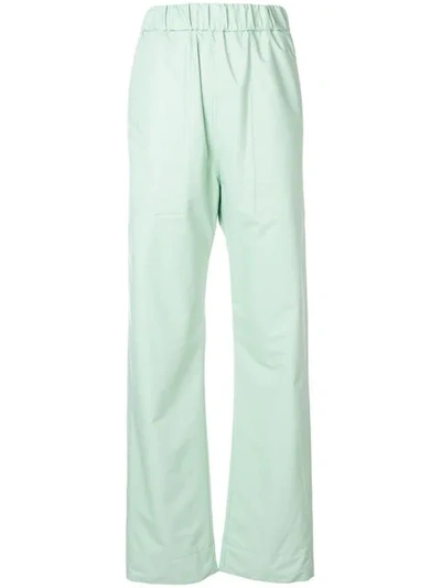 Shop Kwaidan Editions Elasticated Waist Trousers In Green