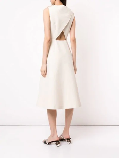 Shop Goen J Button Detail Dress In White