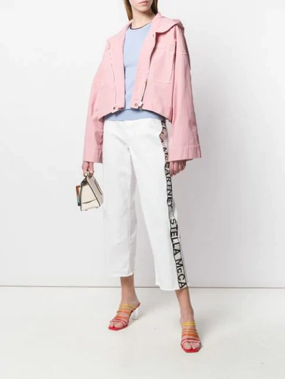 Shop N°21 Cropped Hooded Jacket In Pink