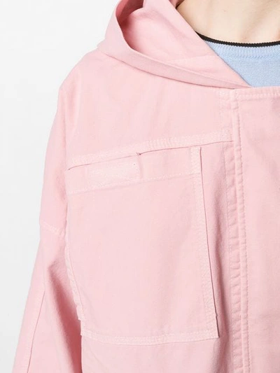 Shop N°21 Cropped Hooded Jacket In Pink