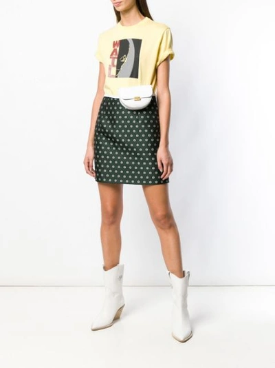 Shop Alexa Chung Alien Print T-shirt - Yellow