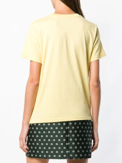 Shop Alexa Chung Alien Print T-shirt - Yellow