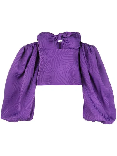 Shop Attico Oversized Sleeves 'no In Purple