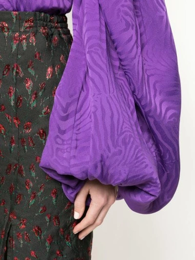 Shop Attico Oversized Sleeves 'no In Purple