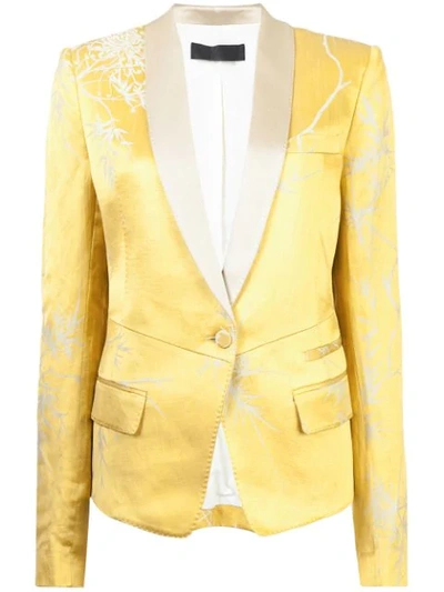 Shop Haider Ackermann Shawl Collar Blazer In Yellow