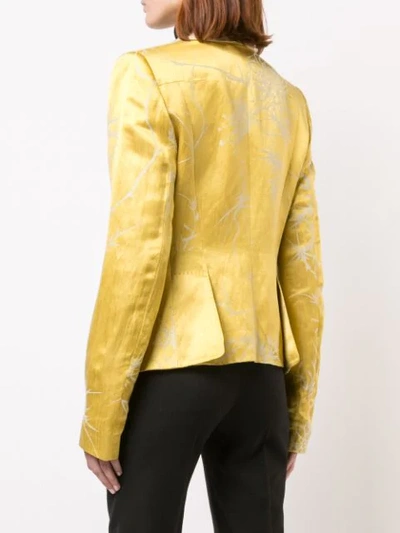 Shop Haider Ackermann Shawl Collar Blazer In Yellow