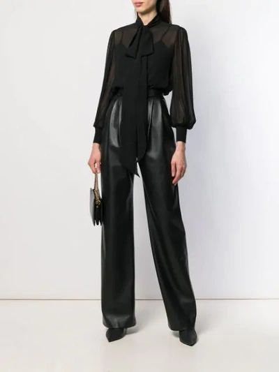 Shop Givenchy Tie Neck Blouse In Black