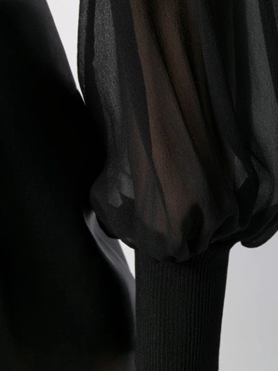 Shop Givenchy Tie Neck Blouse In Black