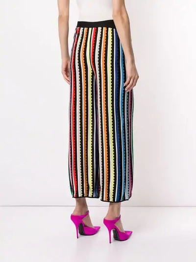 Shop Mary Katrantzou Striped Cropped Trousers In Multicolour