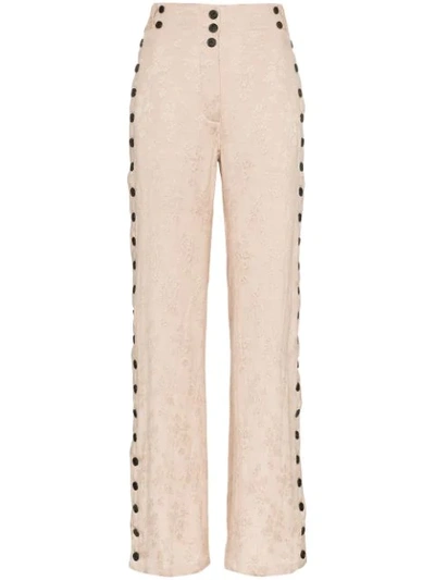 Shop Ann Demeulemeester Rosalia Old Rose Trousers In Pink