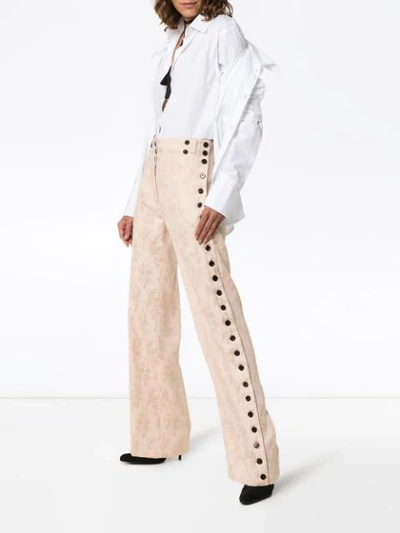 Shop Ann Demeulemeester Rosalia Old Rose Trousers In Pink