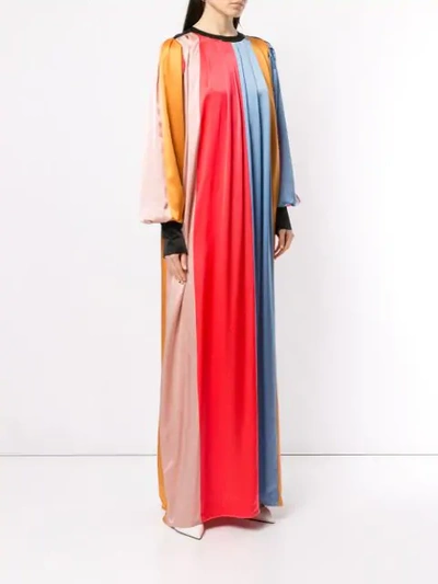 Shop Roksanda Striped Pleated Maxi Dress In Multicolour