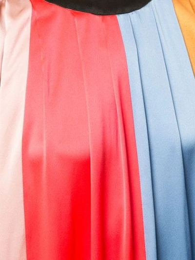 Shop Roksanda Striped Pleated Maxi Dress In Multicolour