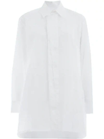 Shop Yohji Yamamoto Oversized Shirt In White