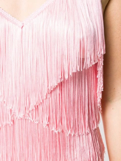 Shop Norma Kamali Fringed Cami Top In Pink