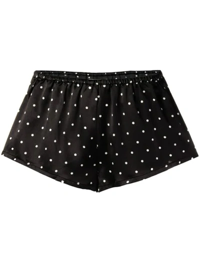 Shop Asceno Polka Dot Short Shorts In Grey